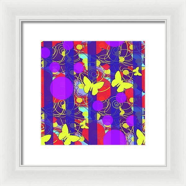 Happy Spring Pattern - Framed Print