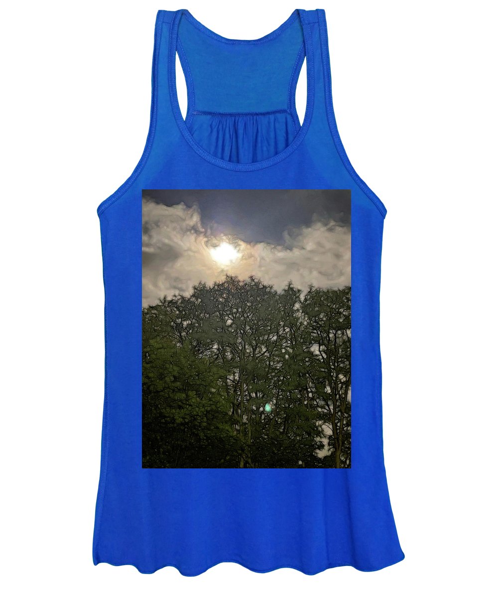 Harvest Moon Over Trees - Women's Tank Top