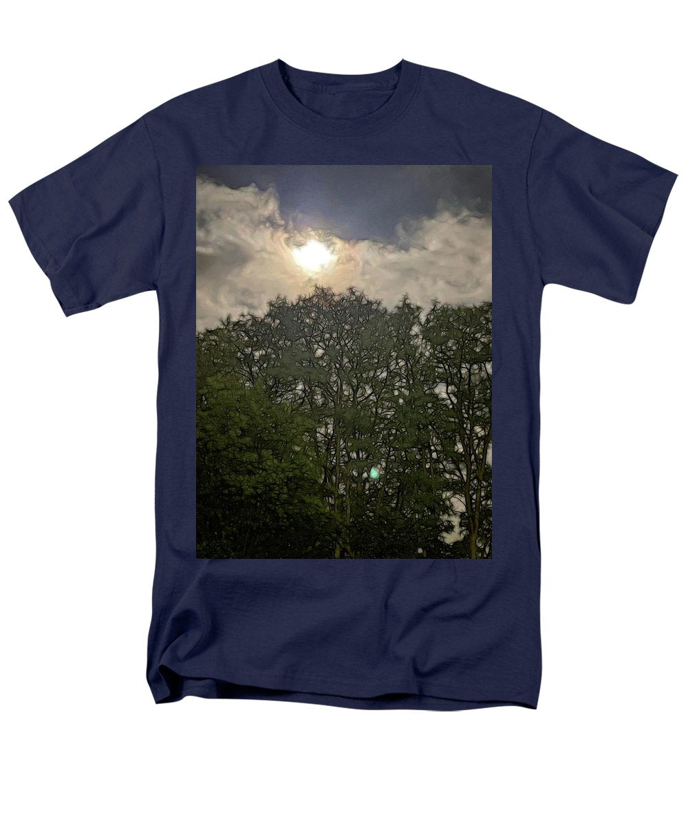 Harvest Moon Over Trees - Men's T-Shirt (Regular Fit)