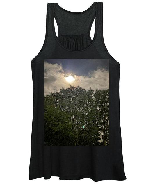 Harvest Moon Over Trees - Women's Tank Top