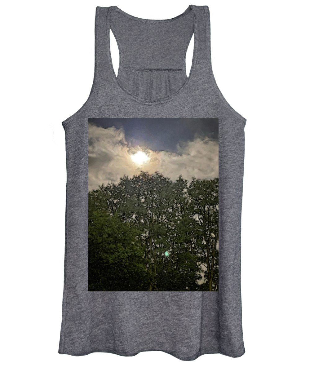 Harvest Moon Over Trees - Women's Tank Top