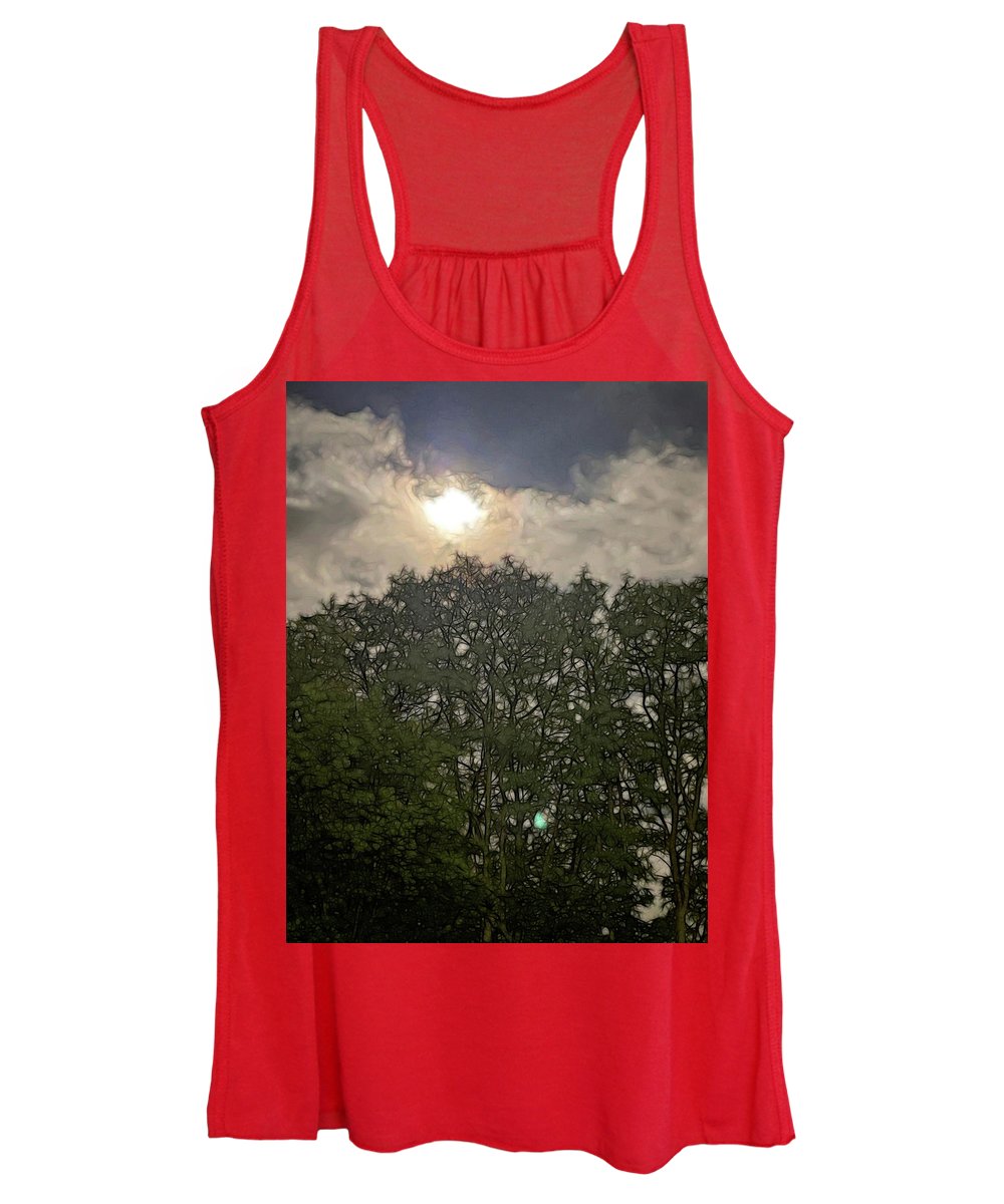 Harvest Moon Over Trees - Women's Tank Top