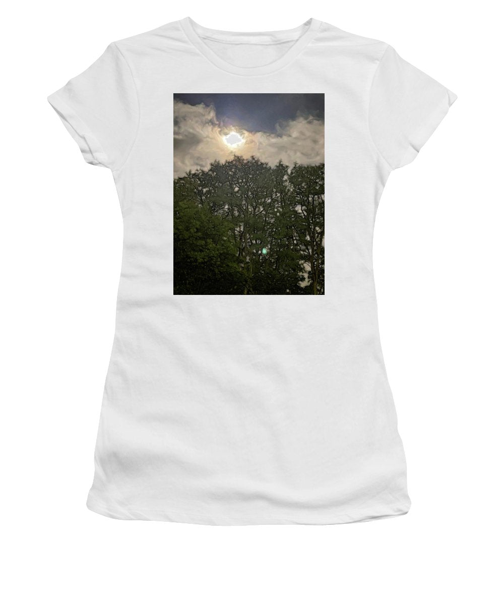 Harvest Moon Over Trees - Women's T-Shirt