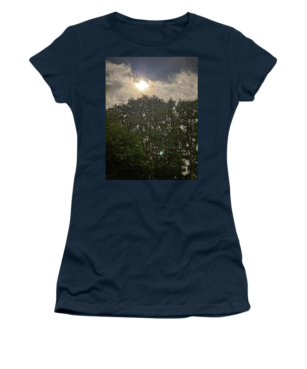 Harvest Moon Over Trees - Women's T-Shirt