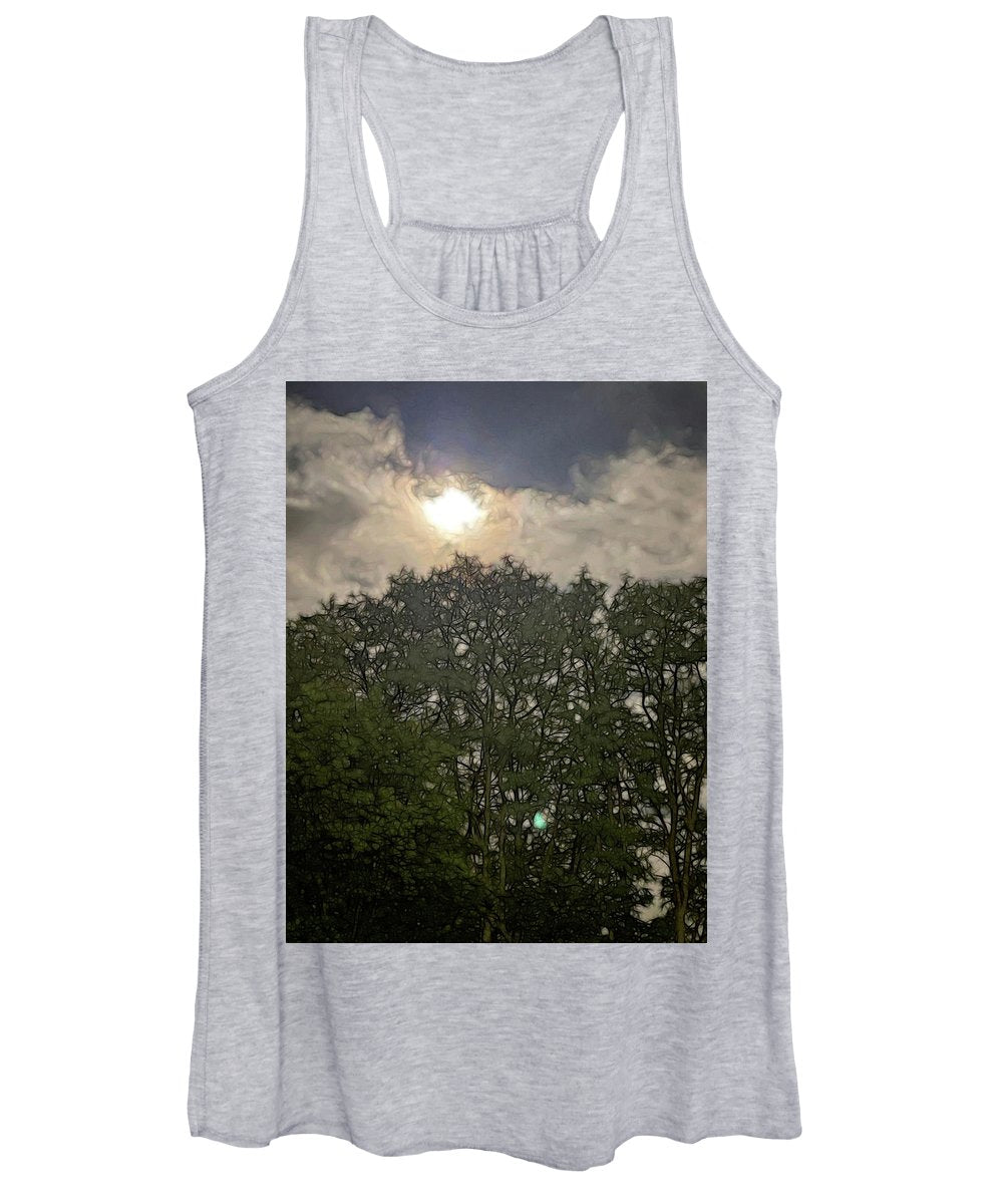 Harvest Moon Over Trees - Women's Tank Top