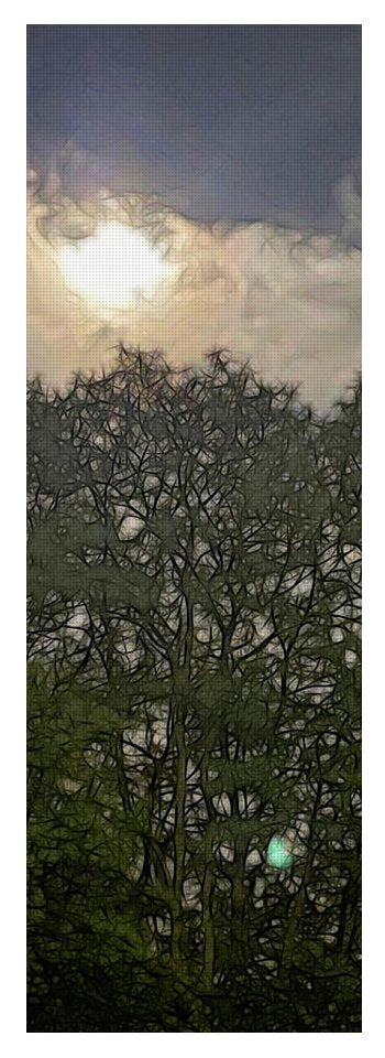 Harvest Moon Over Trees - Yoga Mat