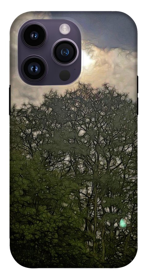 Harvest Moon Over Trees - Phone Case