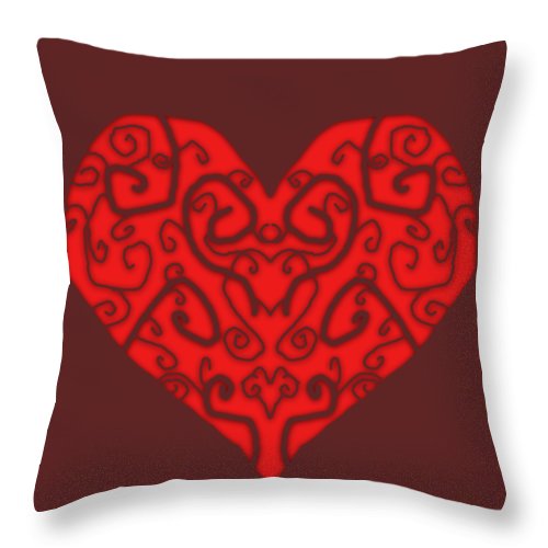 Heart Swirls - Throw Pillow