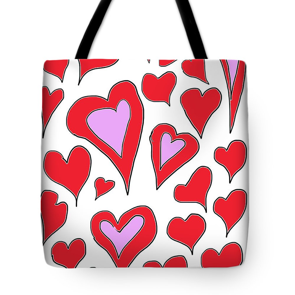 Hearts Drawing - Tote Bag