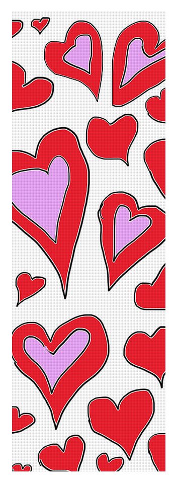 Hearts Drawing - Yoga Mat