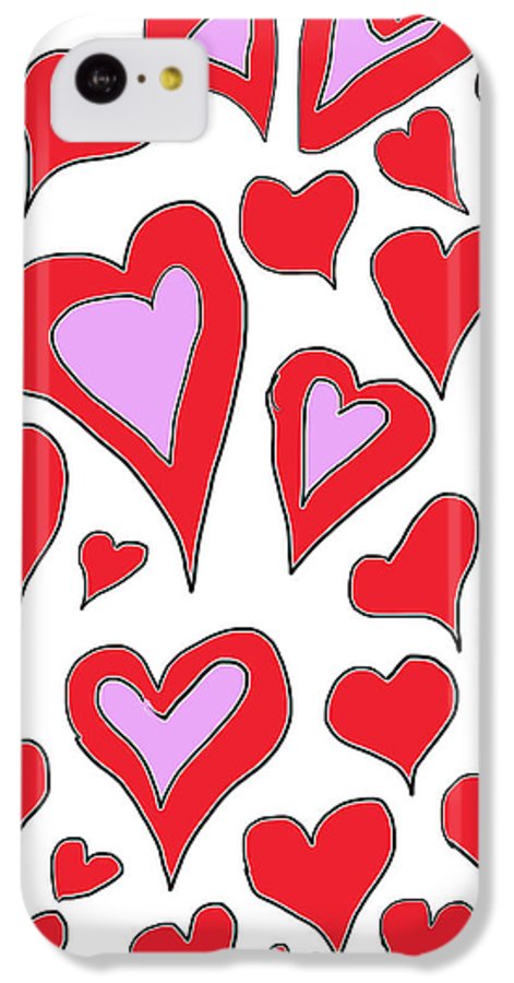 Hearts Drawing - Phone Case