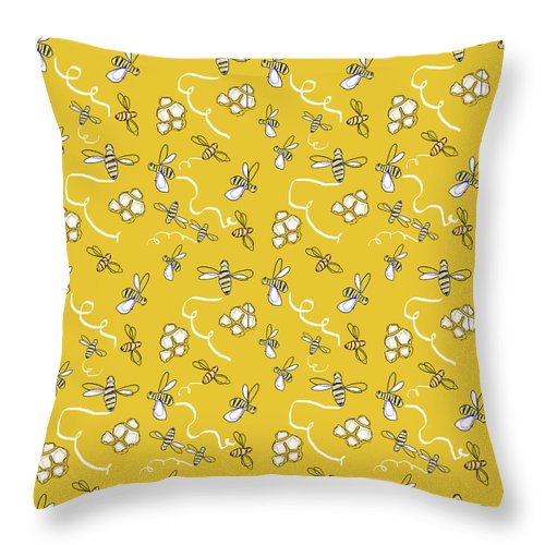 Honey Bees - Throw Pillow