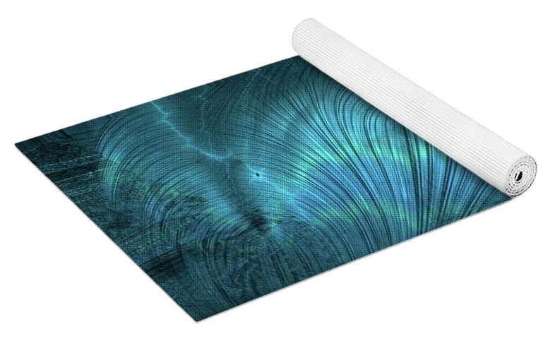 I gOt Memories Blue Metallic Abstract - Yoga Mat
