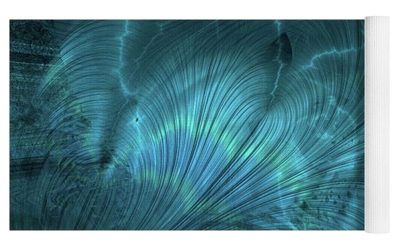 I gOt Memories Blue Metallic Abstract - Yoga Mat