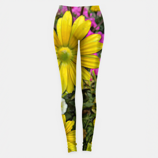 Yellow Daisy Garden Leggings