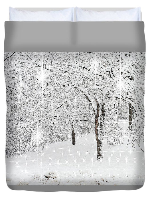 Incandescent and Florescent Winter - Duvet Cover