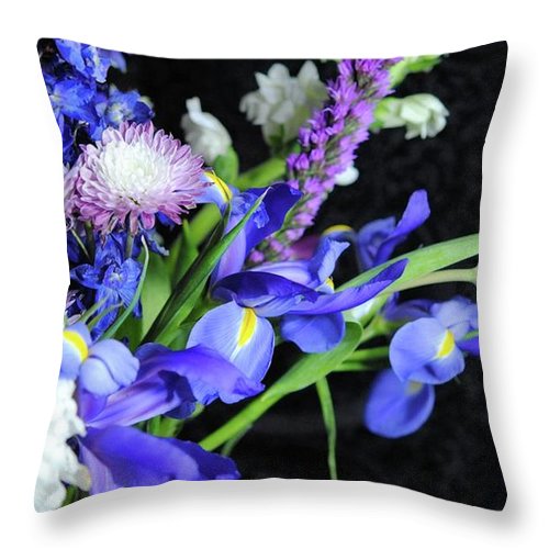 Iris Bouquet - Throw Pillow