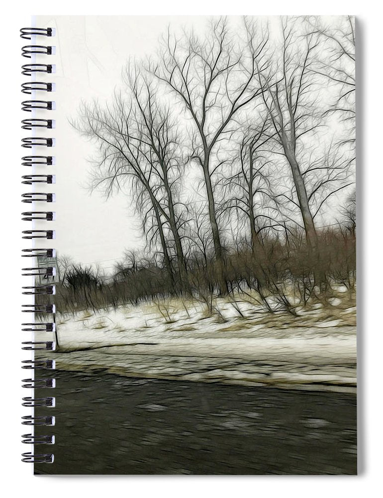 January Roadside - Spiral Notebook