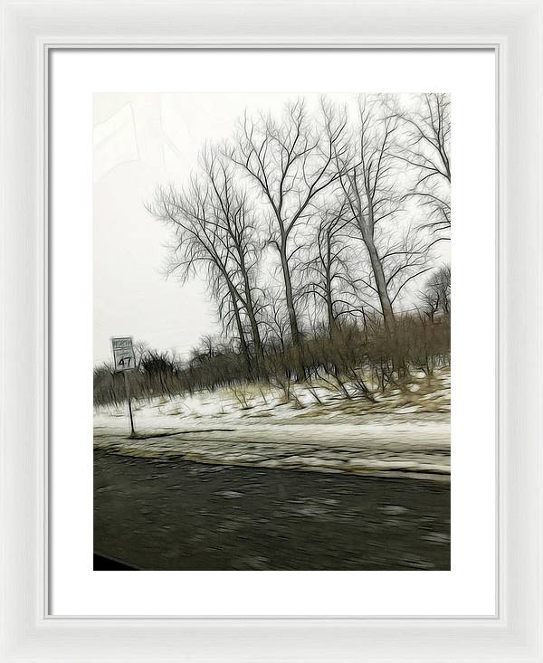 January Roadside - Framed Print