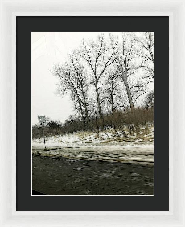 January Roadside - Framed Print