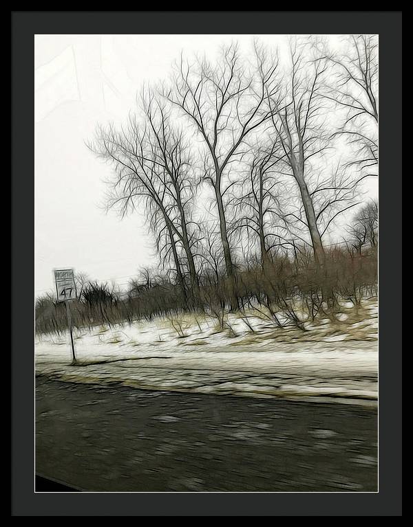 January Roadside - Framed Print