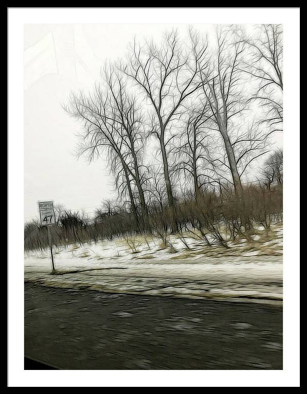 January Roadside - Framed Print