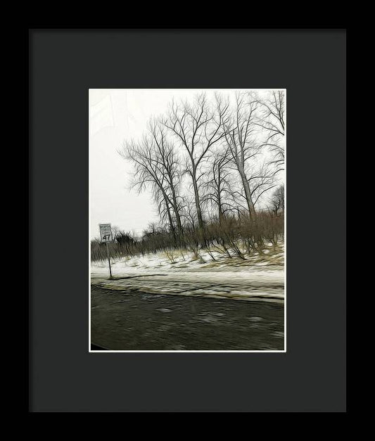 January Roadside - Framed Print