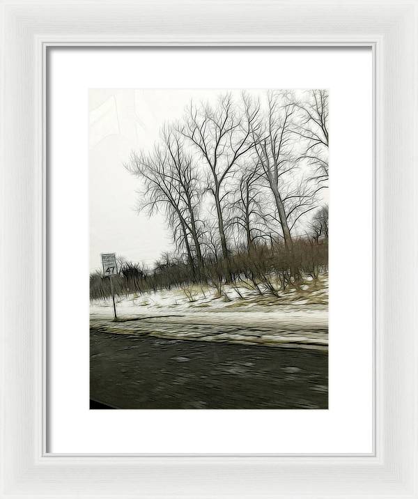 January Roadside - Framed Print