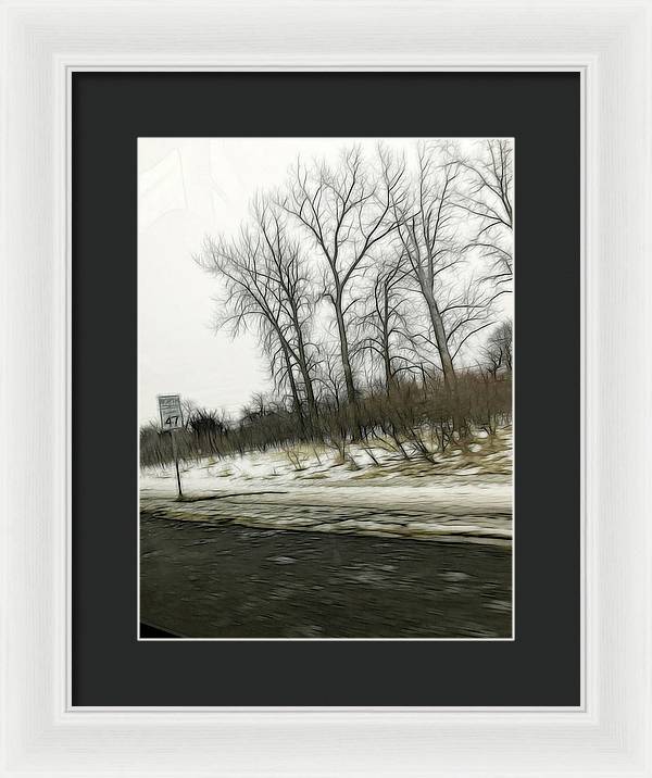 January Roadside - Framed Print