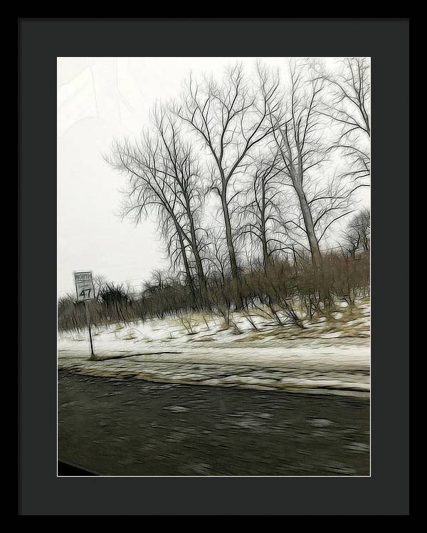 January Roadside - Framed Print