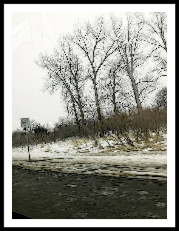 January Roadside - Framed Print