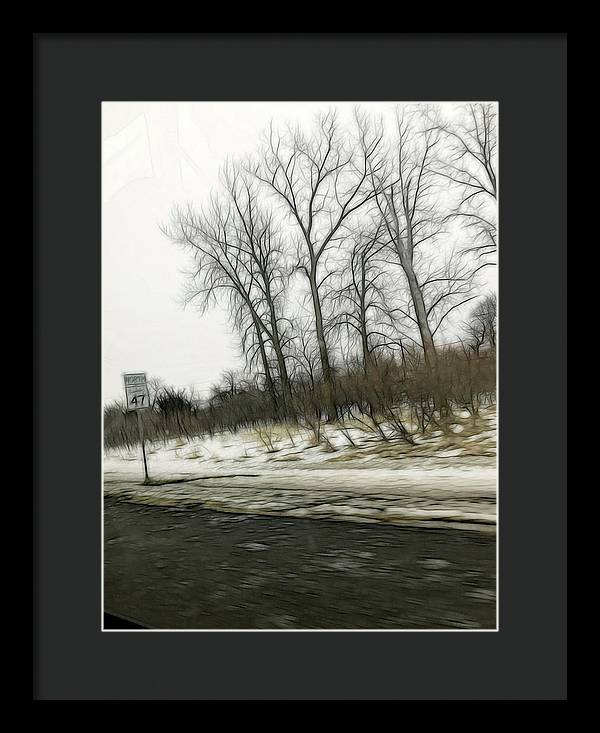 January Roadside - Framed Print