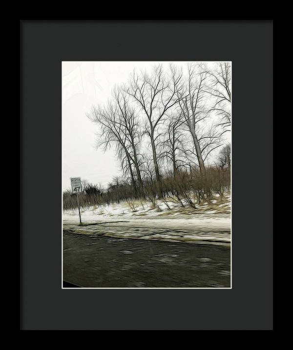 January Roadside - Framed Print