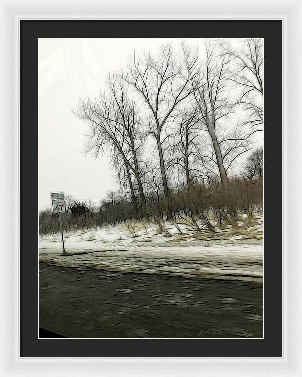 January Roadside - Framed Print