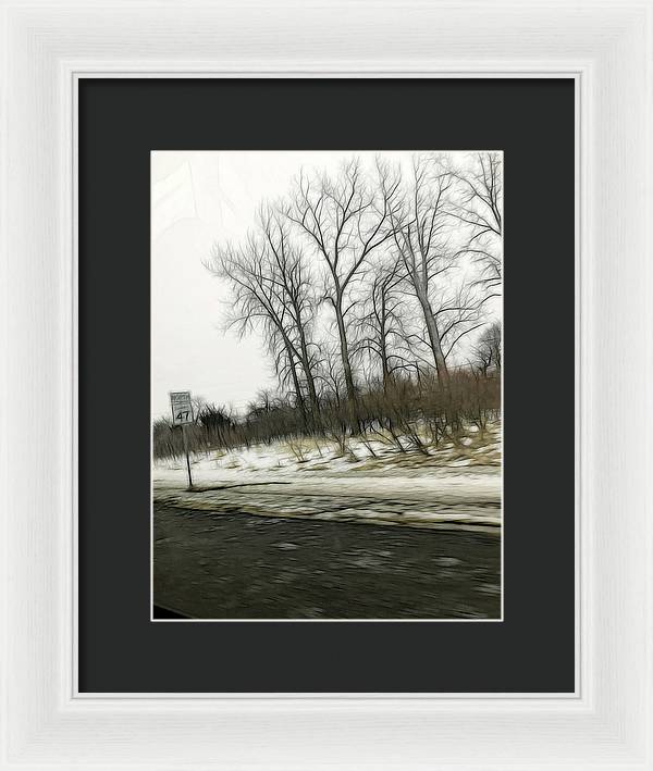 January Roadside - Framed Print