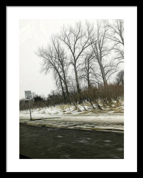 January Roadside - Framed Print