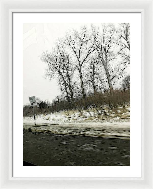 January Roadside - Framed Print