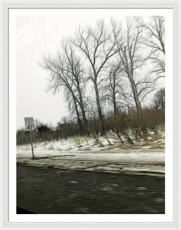 January Roadside - Framed Print