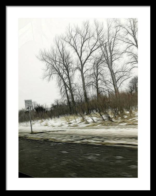 January Roadside - Framed Print