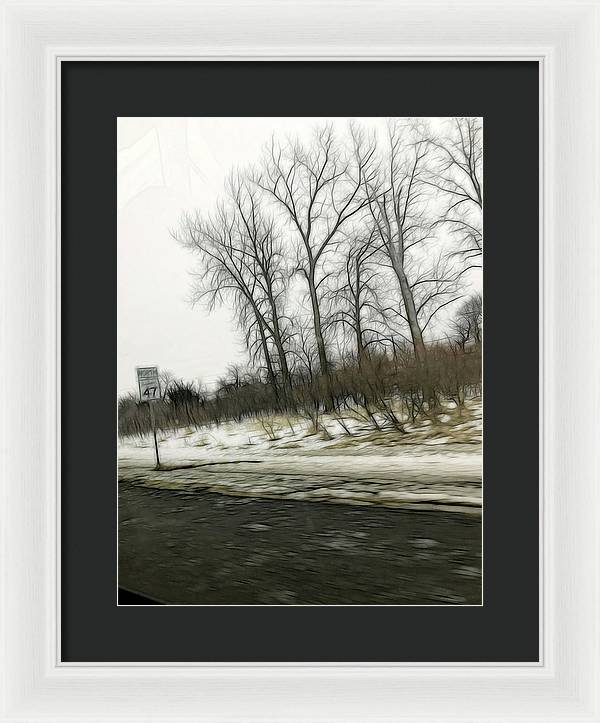 January Roadside - Framed Print
