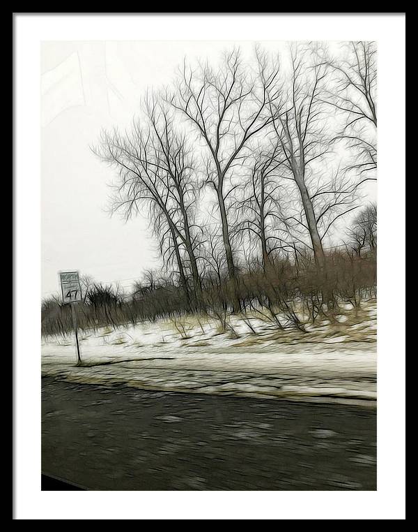 January Roadside - Framed Print