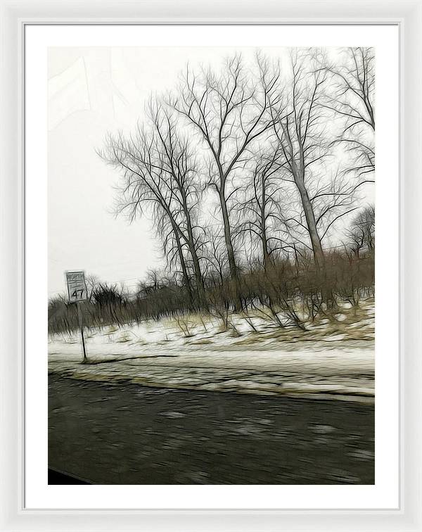 January Roadside - Framed Print