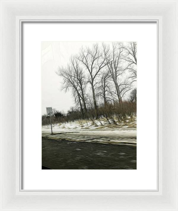 January Roadside - Framed Print