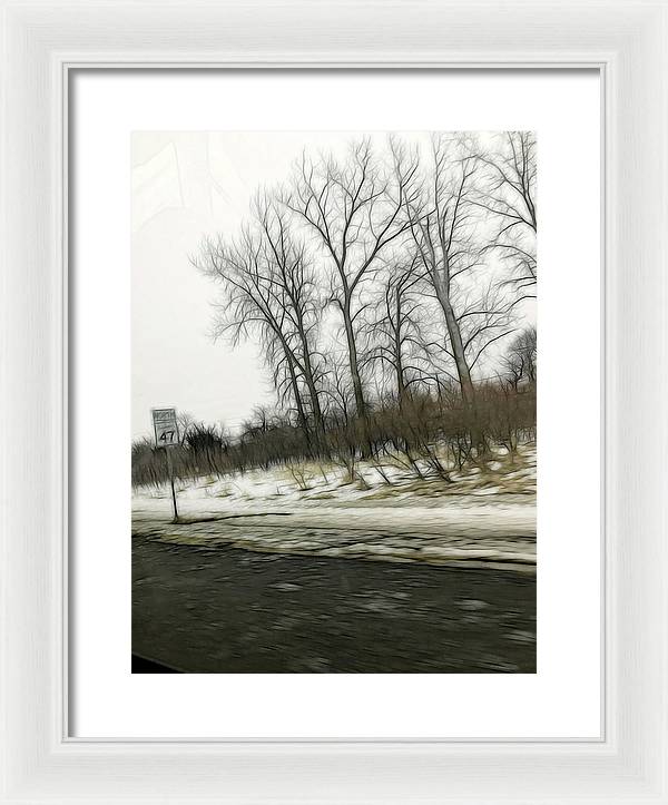 January Roadside - Framed Print