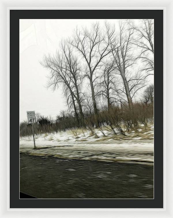 January Roadside - Framed Print