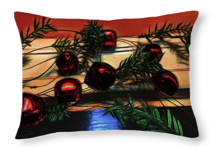 Jingle Bell Garland - Throw Pillow