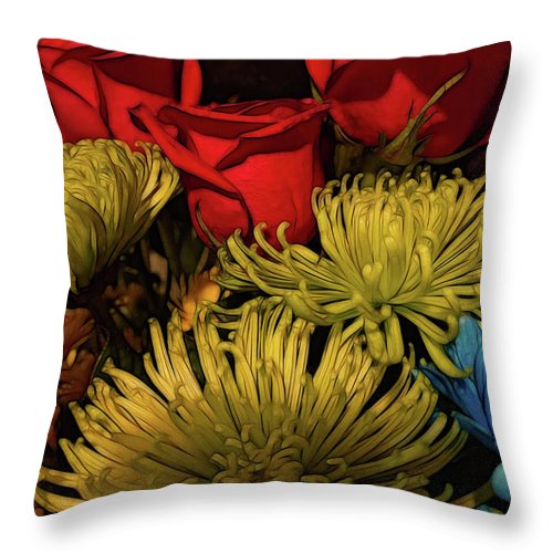 June Flowers 3 - Throw Pillow