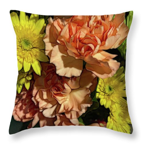 June Flowers 4 - Throw Pillow