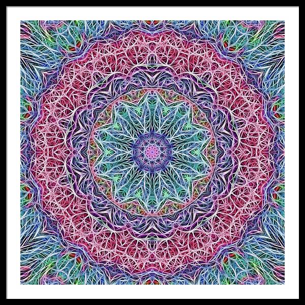 Kaleidoscope 115 - Framed Print