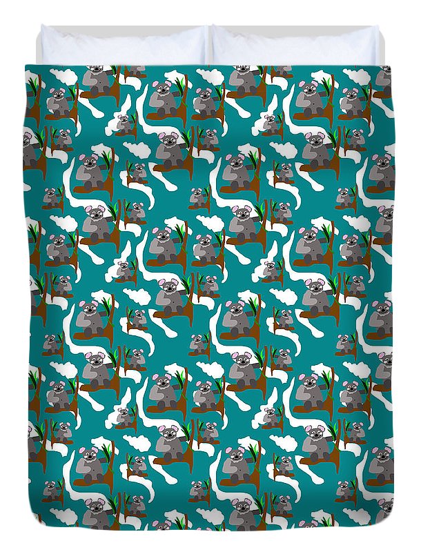 Koala Bears and Clouds - Duvet Cover